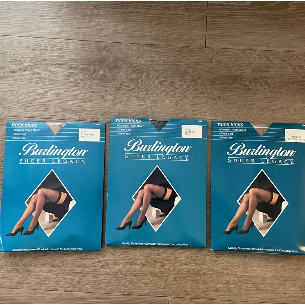 Vintage Burlington Sheer Legacy Thigh Highs 3 Pairs